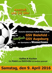 Plakat GSV Bielefeld gg GSV Augsburg