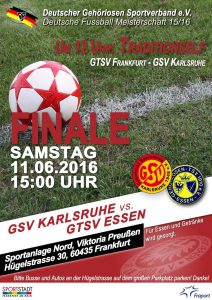 Plakat Endspiel 2016 Karlsruhe gg Essen
